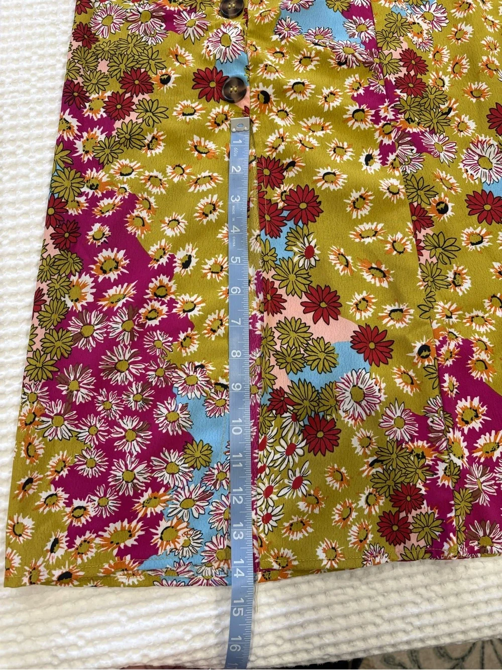 Floral A-Line Midi Skirt with Side Slit